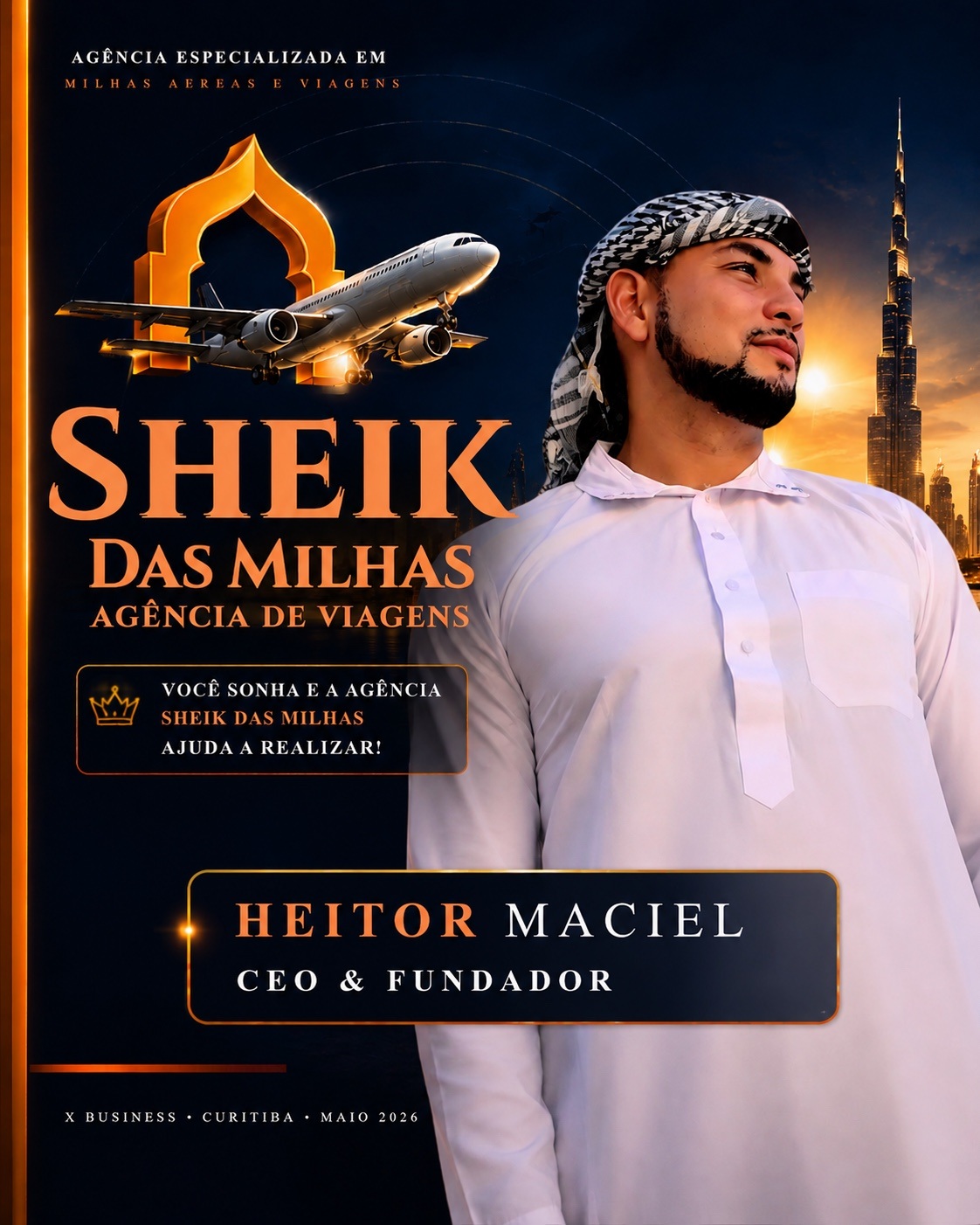 Heitor Maciel, CEO e fundador da Sheik das Milhas
